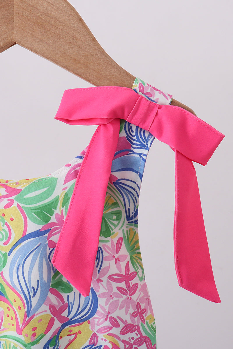 Tropical floral print swimsuit