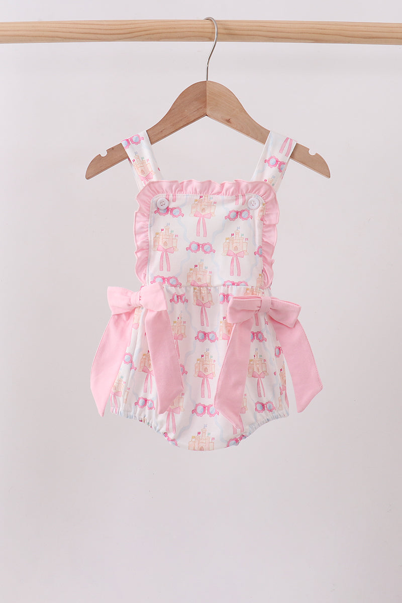 Pink bow castle ruffle bubble