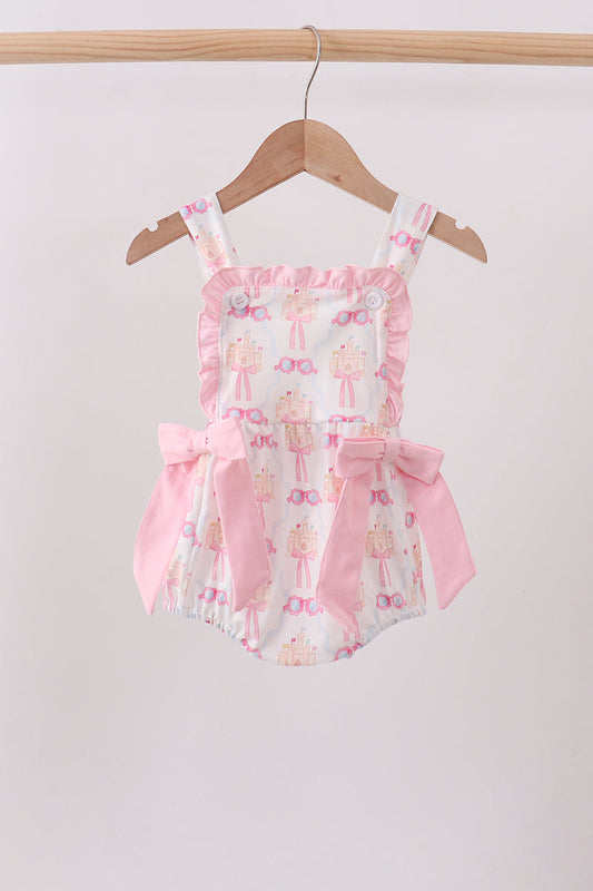 Pink bow castle ruffle bubble