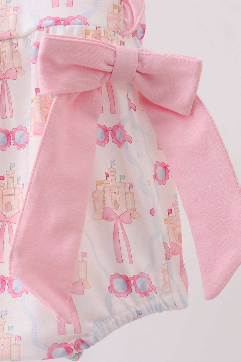 Pink bow castle ruffle bubble
