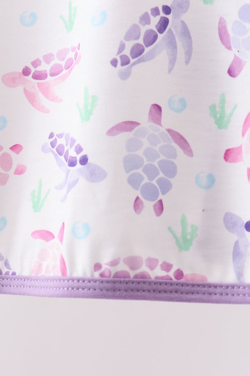 Purple Sea Turtle Bloomer Set