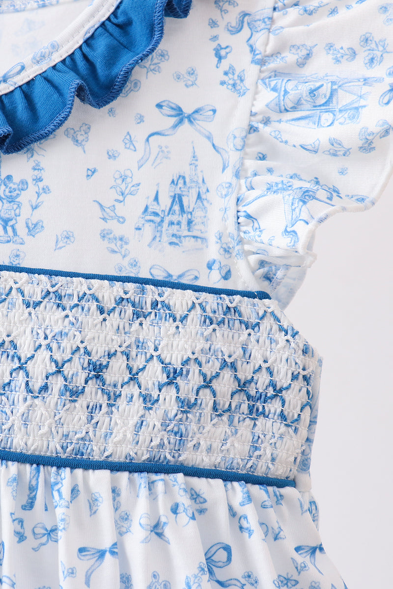 Blue Castle Smocked Ruffle Bloomer Set