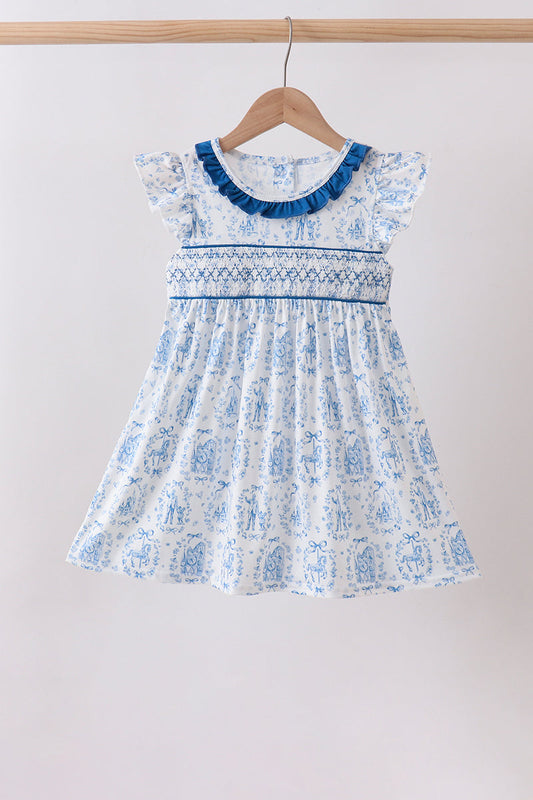 Blue Castle Smocked Ruffle Dress