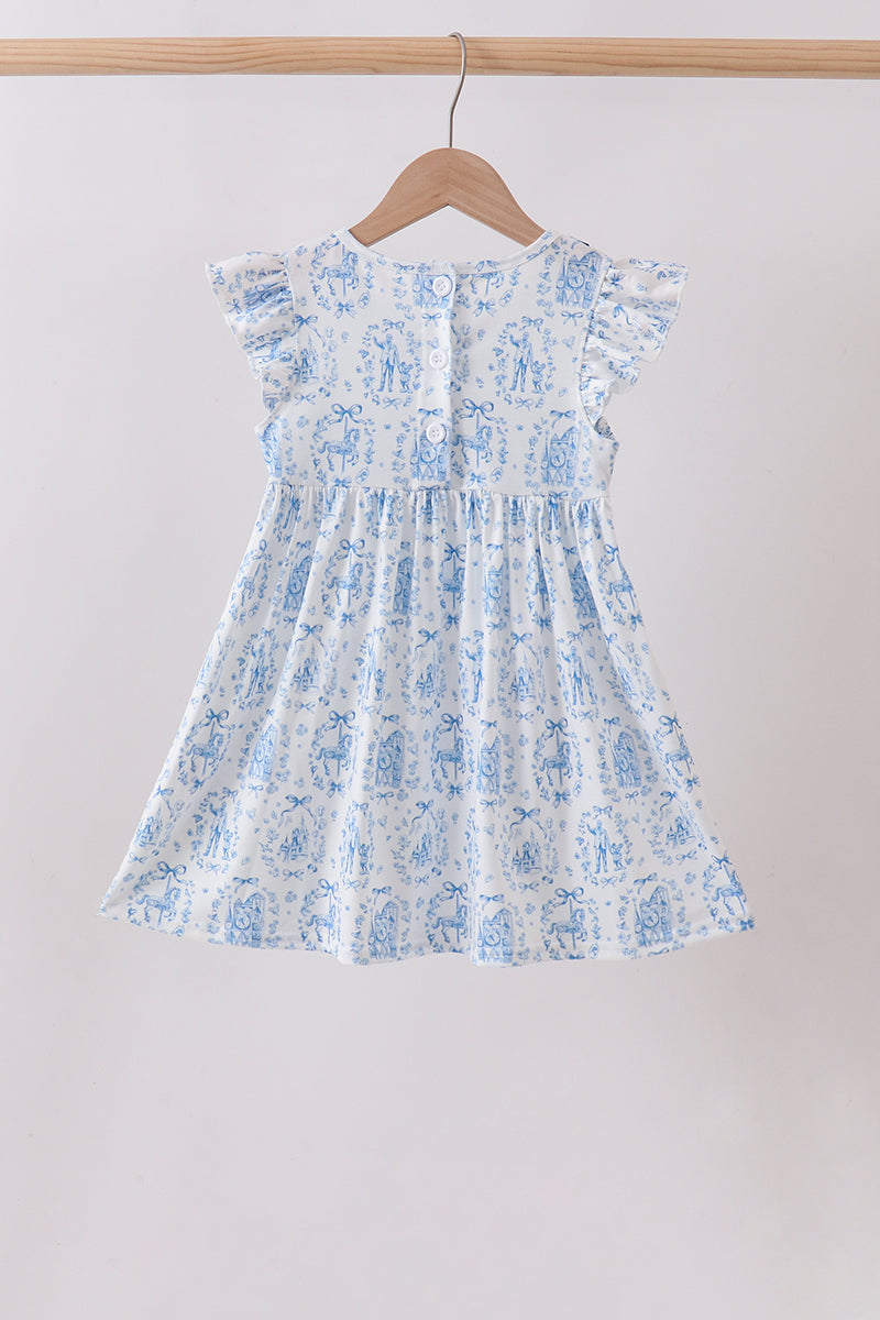 Blue Castle Smocked Ruffle Dress