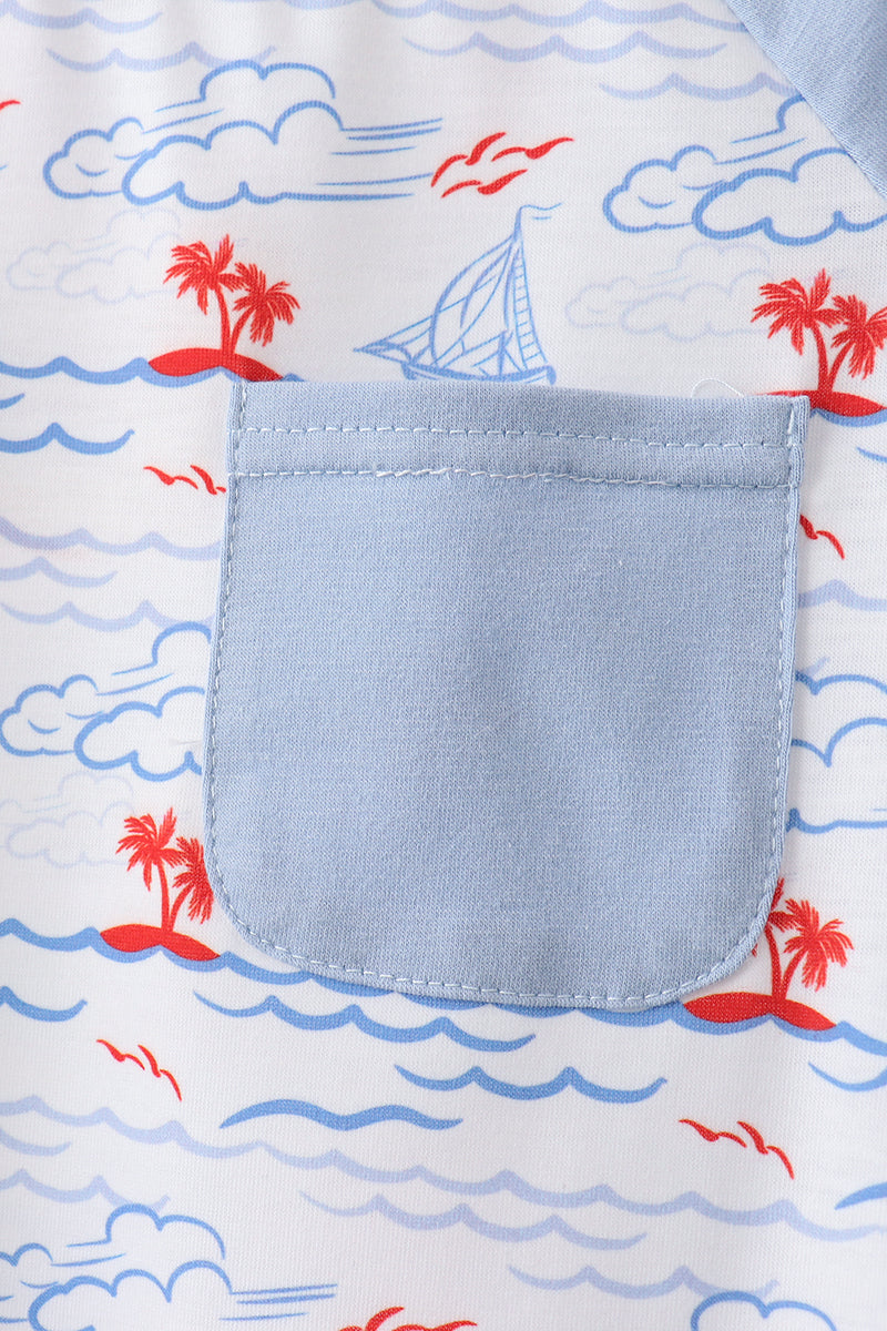 Blue Sailboat Set