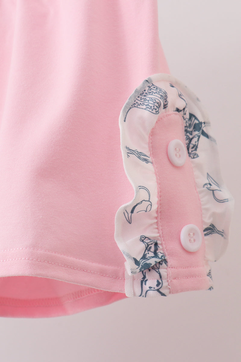 Pink Cowboy Ruffle Set