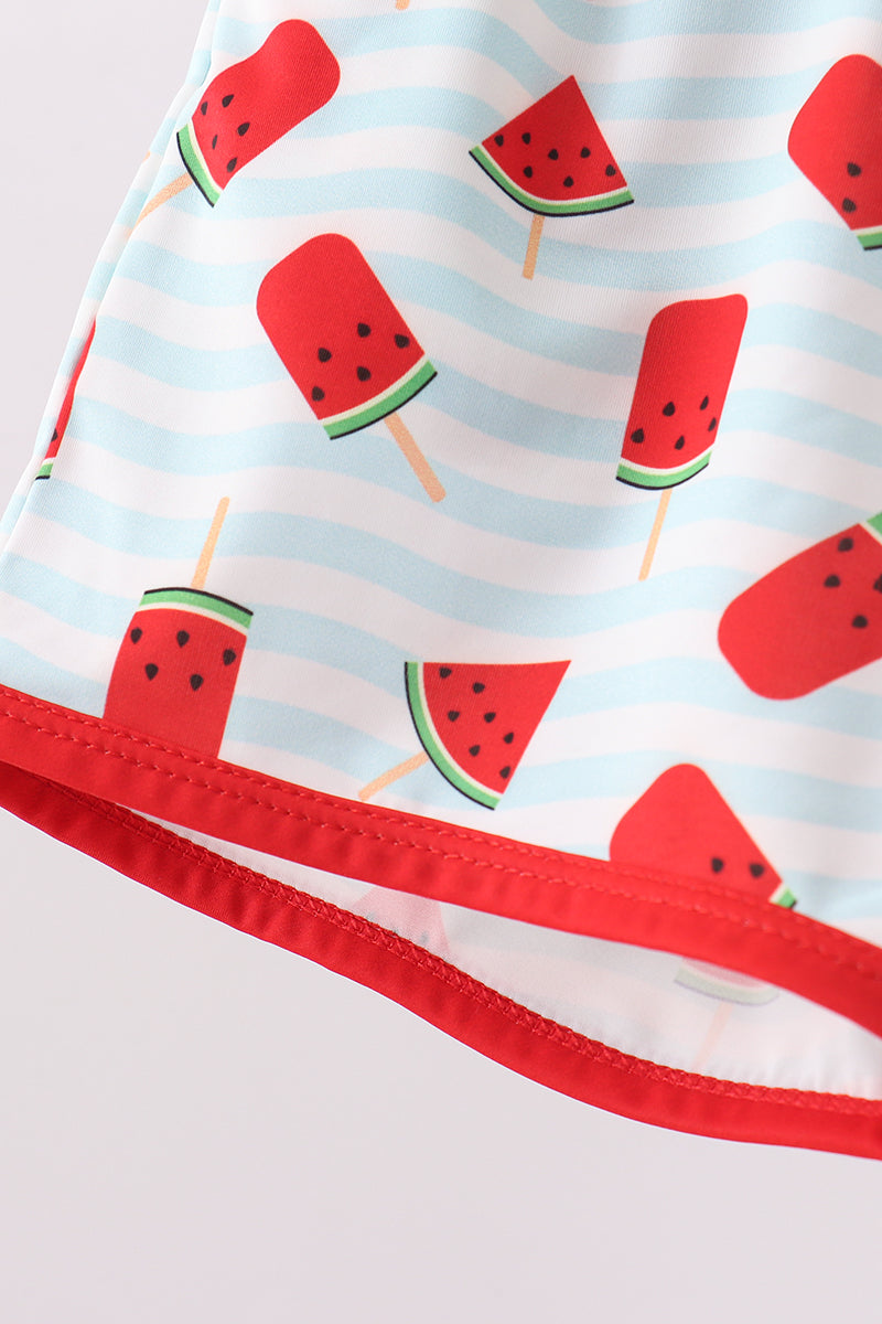 Red Watermelon UPF Swim Trunks