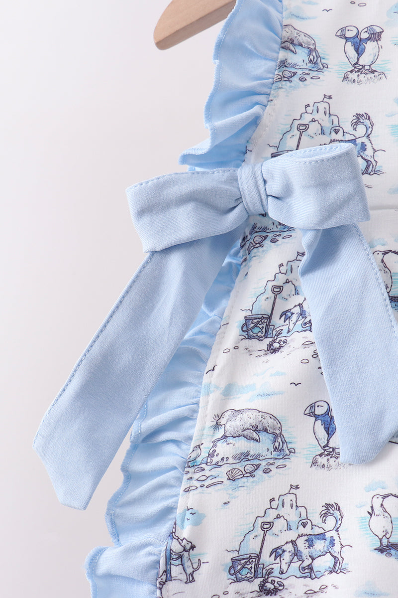 Blue Beach Bloomer Set