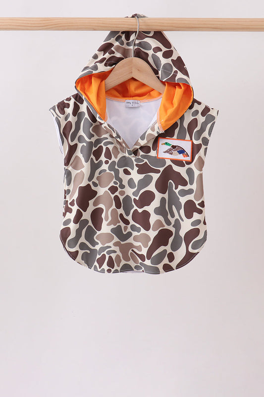 Camo Mallard Embroidered UPF Swim Coverup