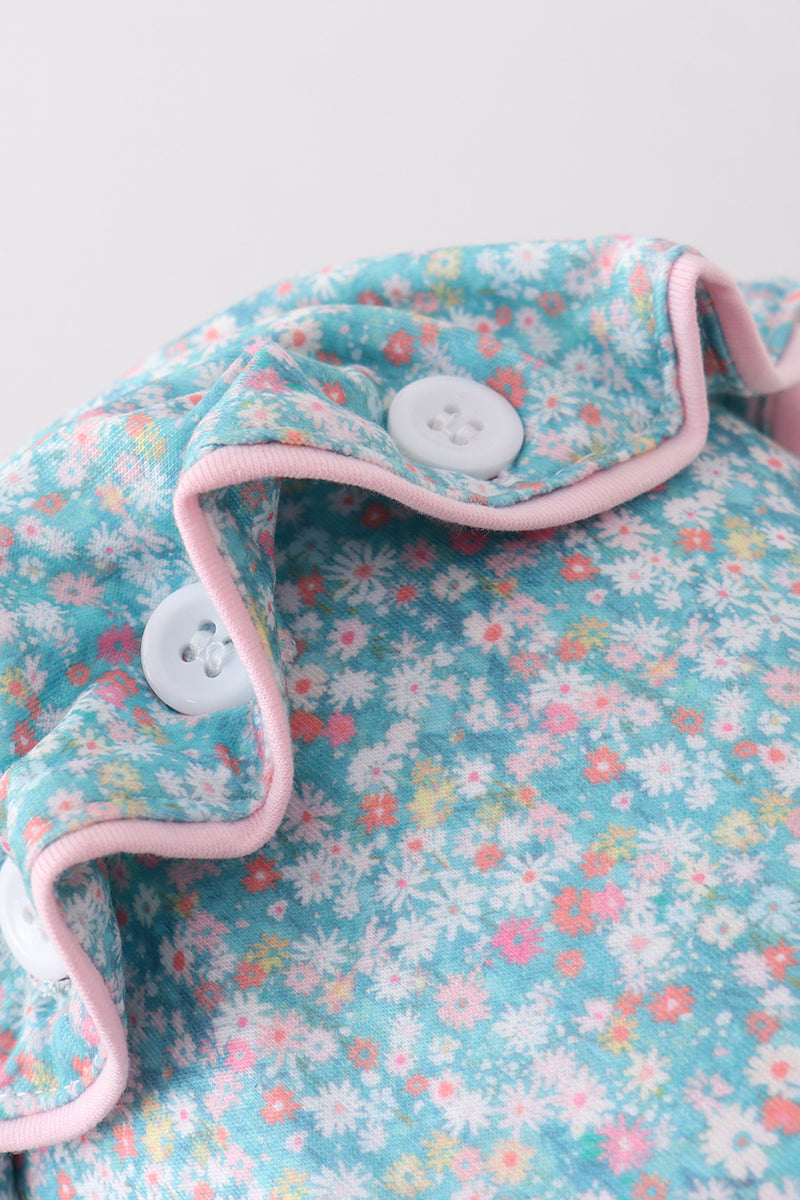 Green Floral Bonnet