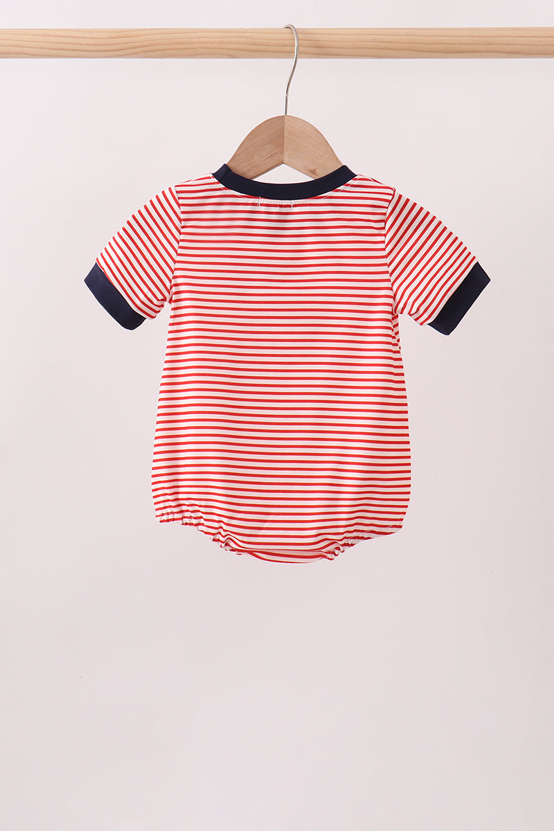 Red Stripe Car Embroidered Bubble