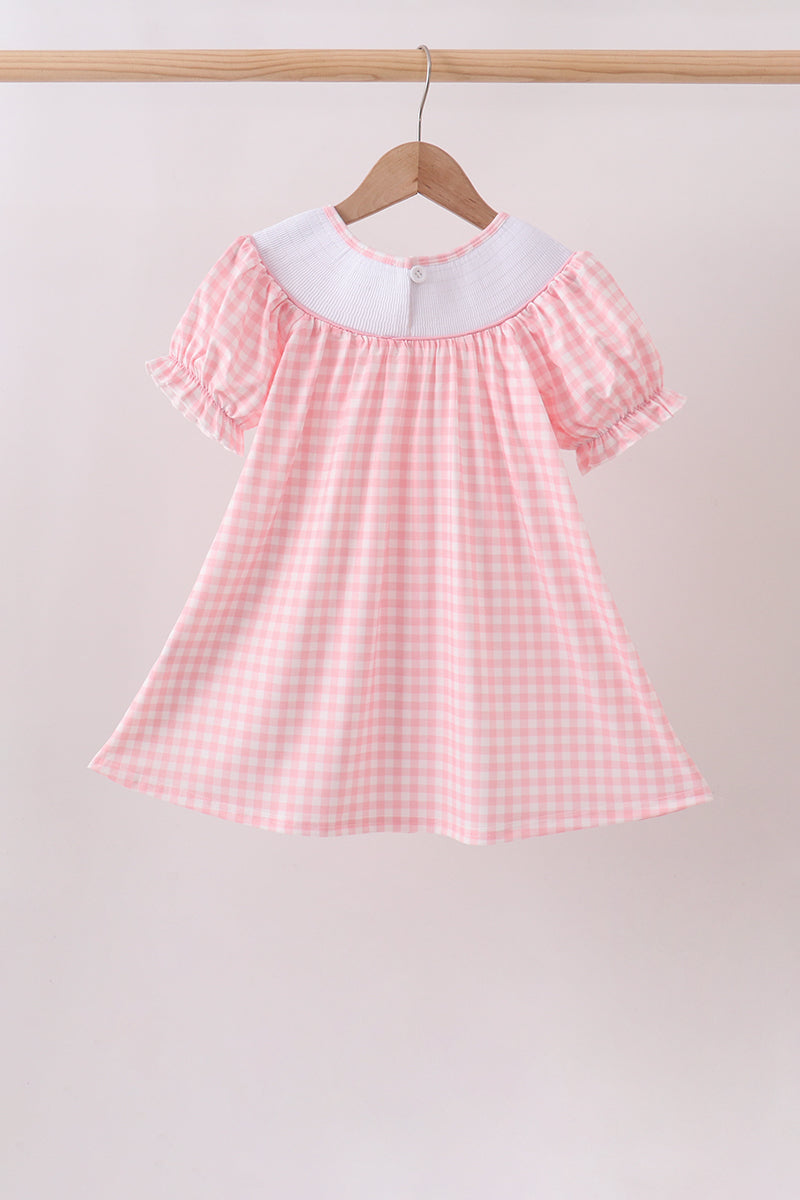 Pink Apple Bus Smocked Dress