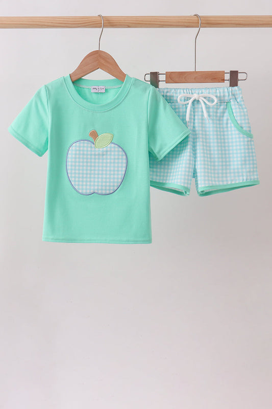 Green Apple Embroidered Set