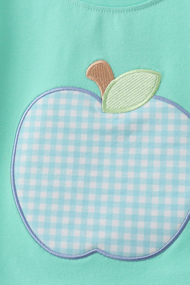 Green Apple Embroidered Set