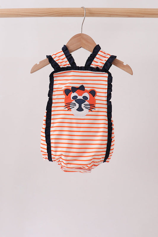 AU Tiger Applique Ruffle Stripe Bubble