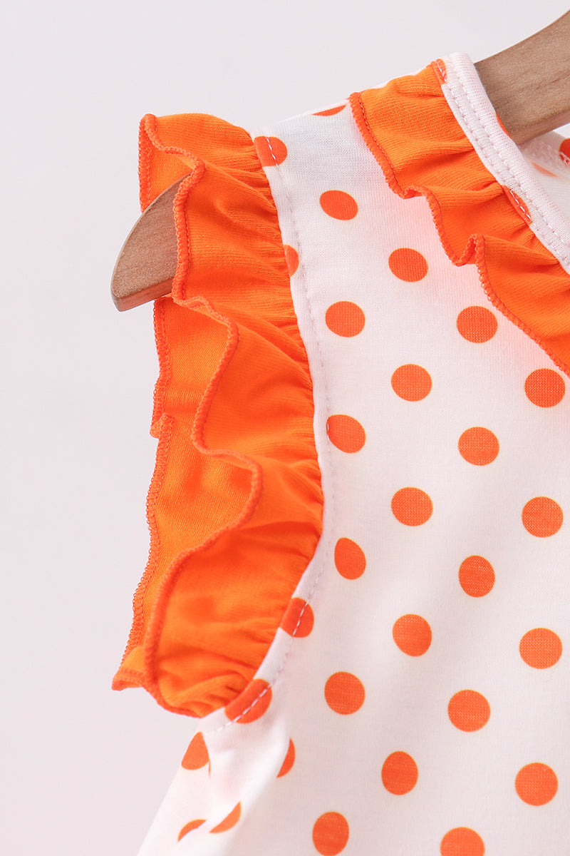 Orange Tennessee Dog Appliqué Dress