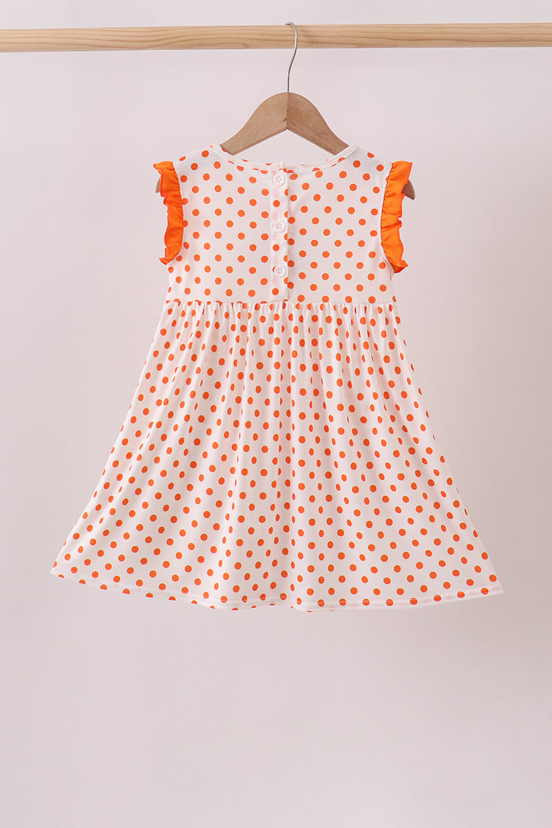 Orange Tennessee Dog Appliqué Dress