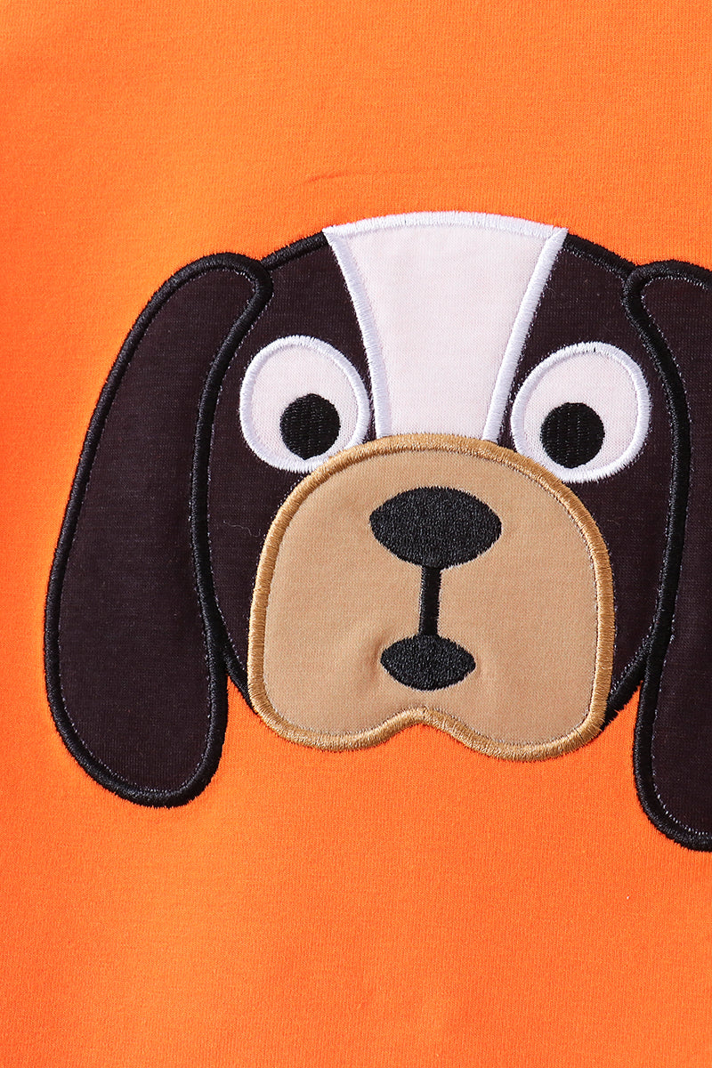 Orange Tennessee Dog Appliqué Set