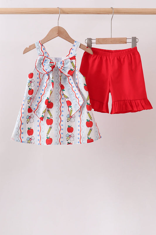 Red Apple Pencil Ruffle Set