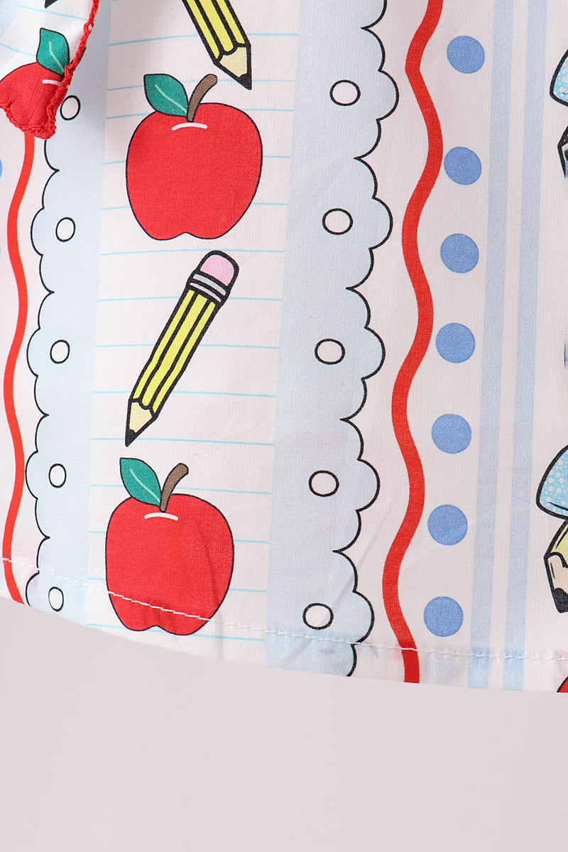 Red Apple Pencil Ruffle Set