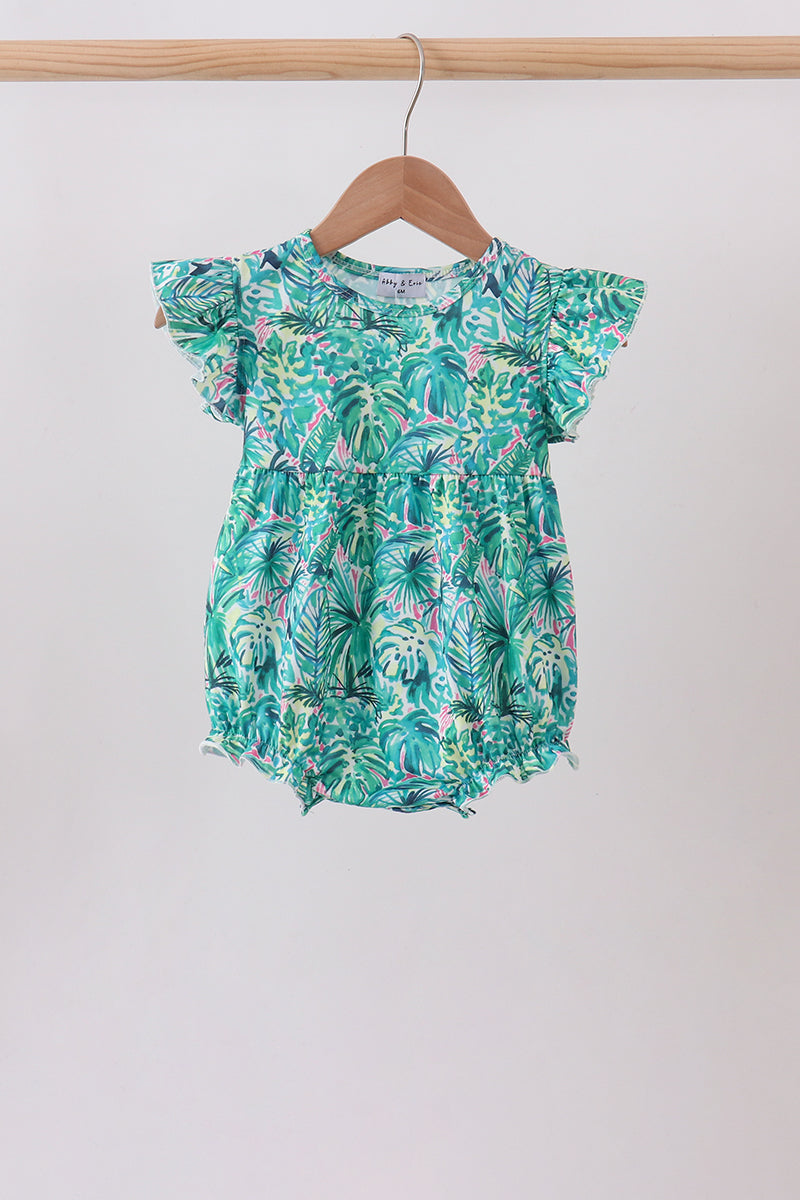 Green Lily Floral Bubble