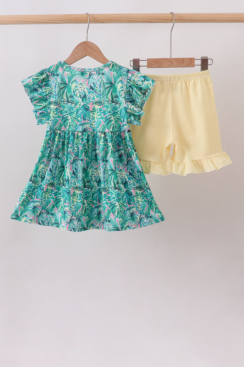 Green Lily Floral Set