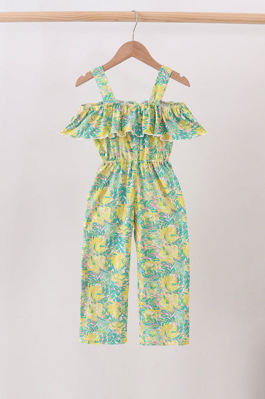 Yellow Lily Floral Jumpsuit