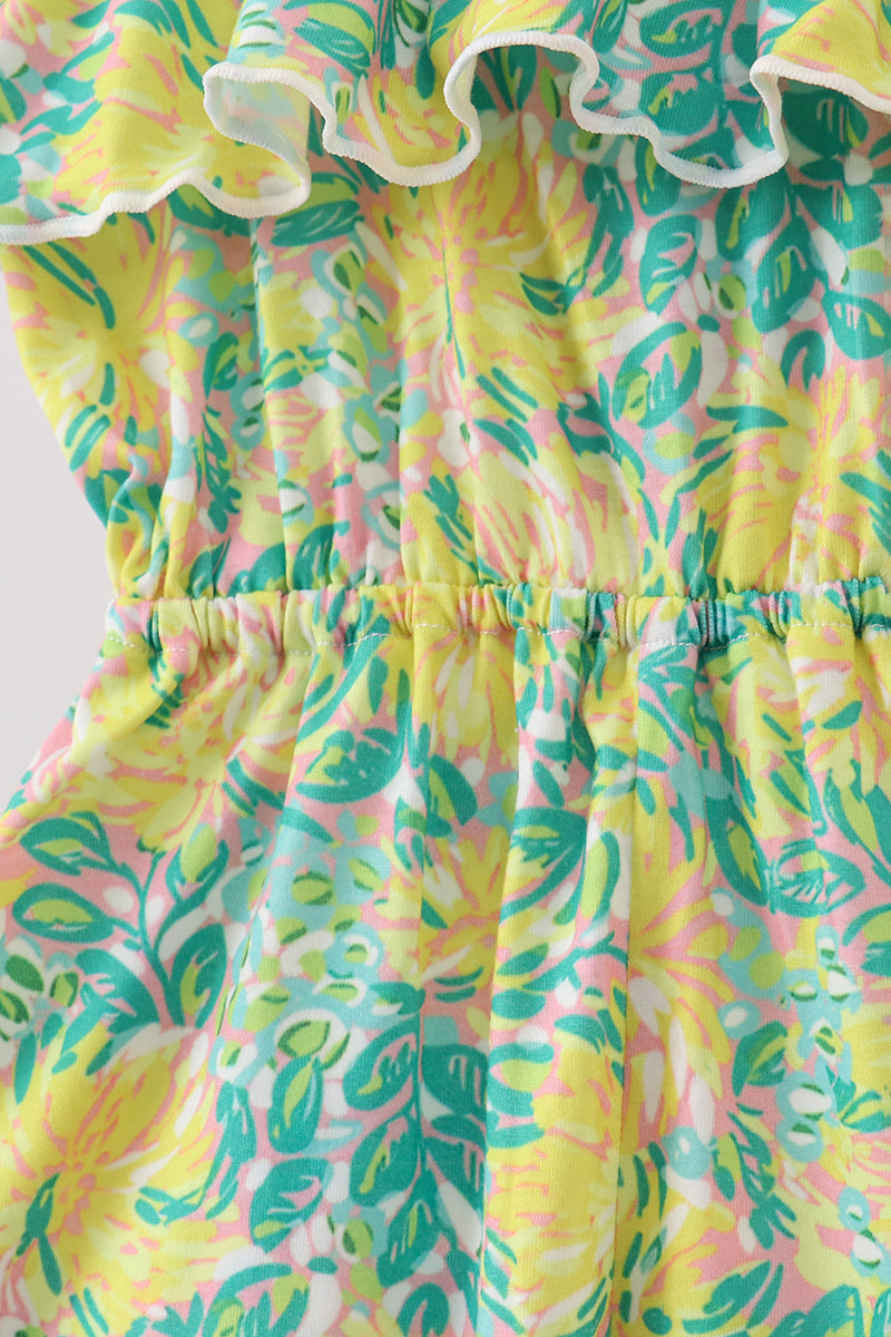 Yellow Lily Floral Jumpsuit