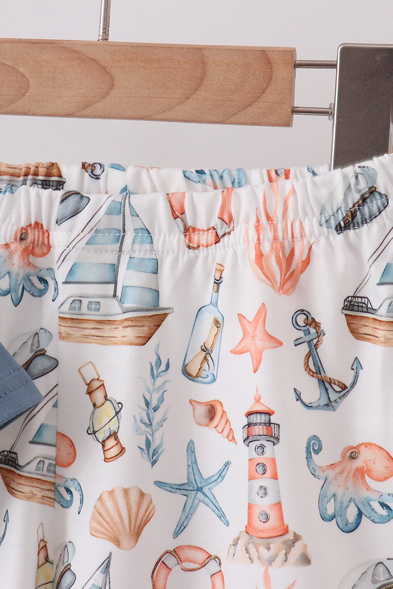 Blue Sailboat Set