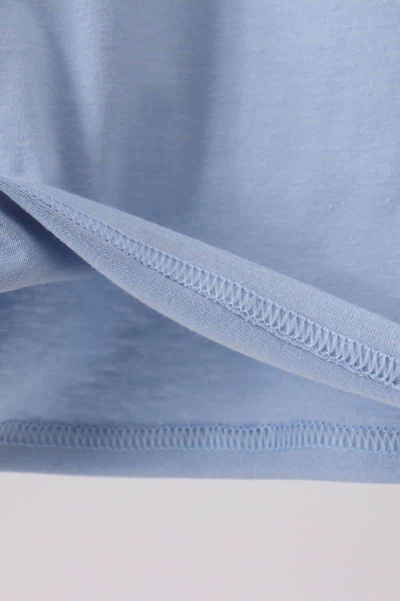 Blue Apple Appliqué Shirt