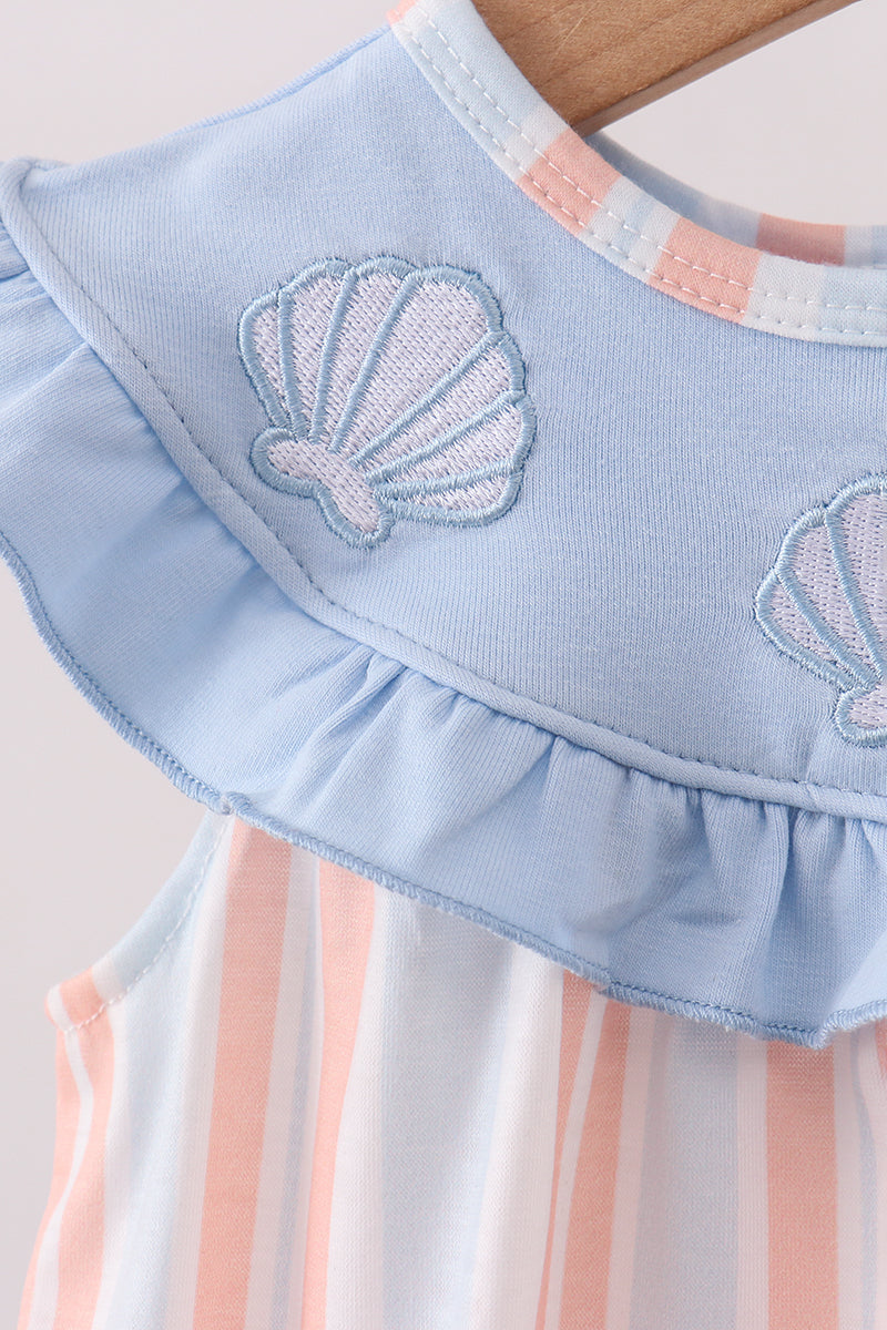 Seashell Stripe Embroidered Bubble