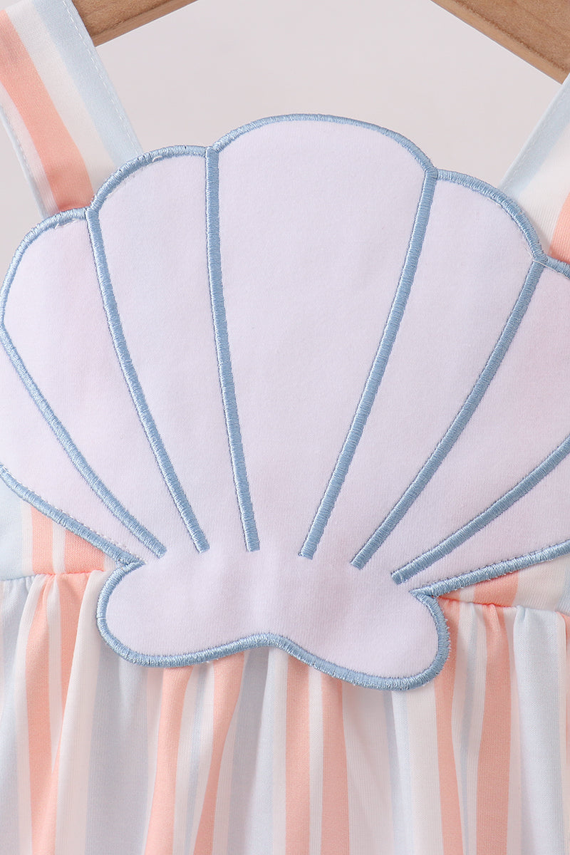 Seashell Stripe Appliqué Bubble