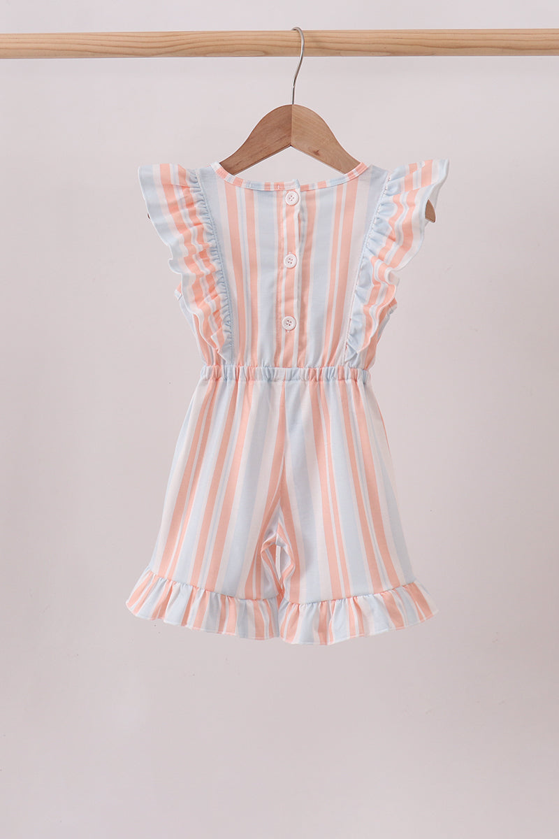 Seashell Stripe Appliqué Jumpsuit