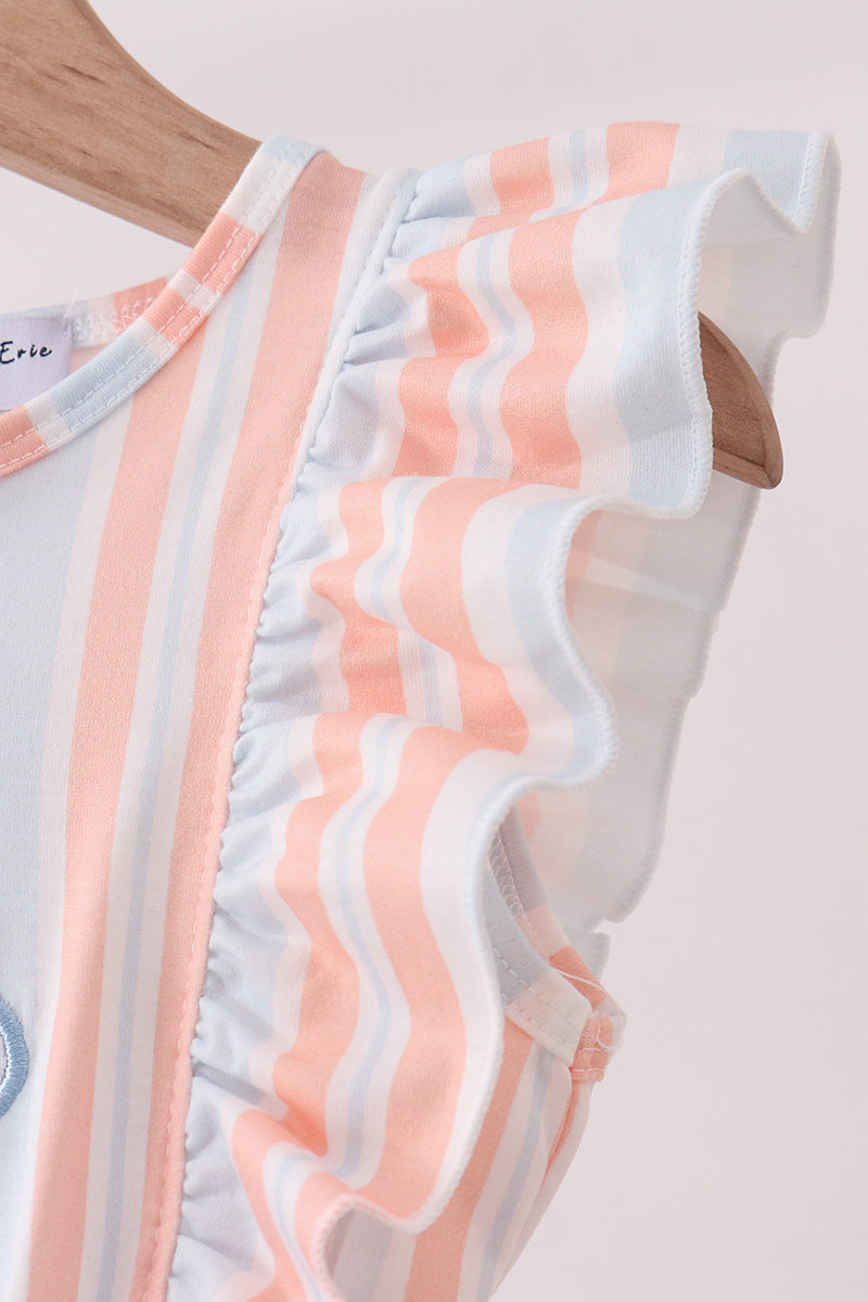 Seashell Stripe Appliqué Jumpsuit