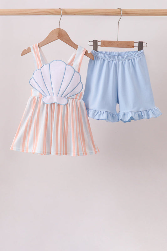 Seashell Stripe Appliqué Set
