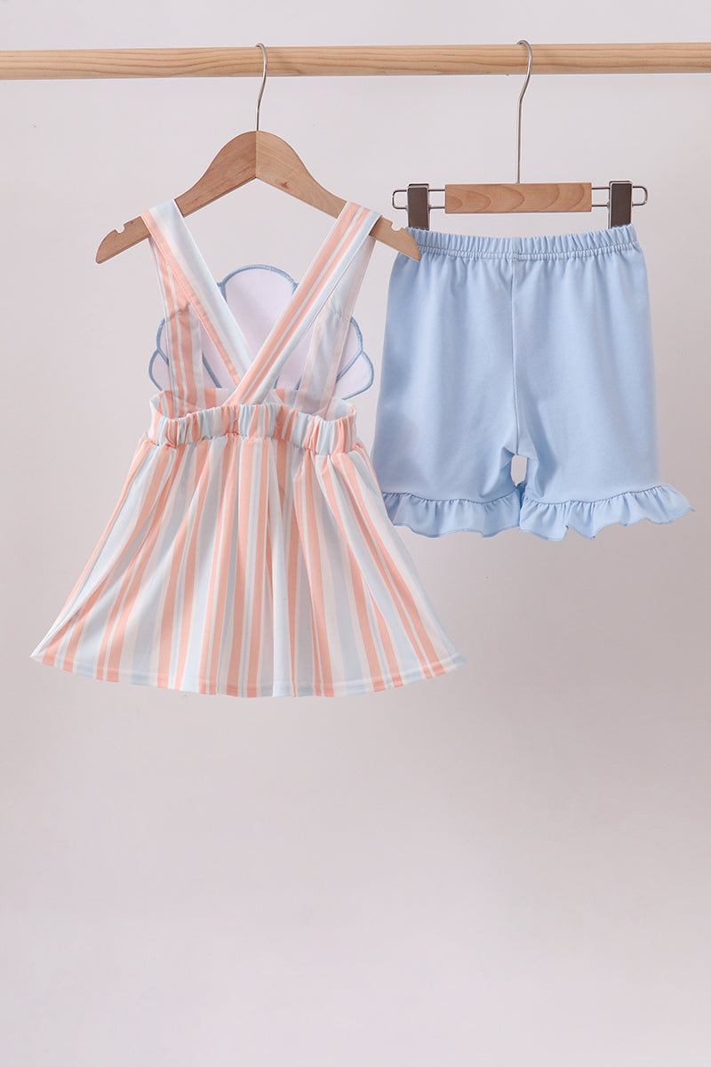 Seashell Stripe Appliqué Set