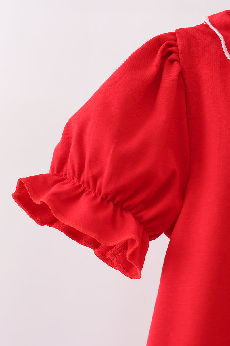 Red School Apple Skorts Set
