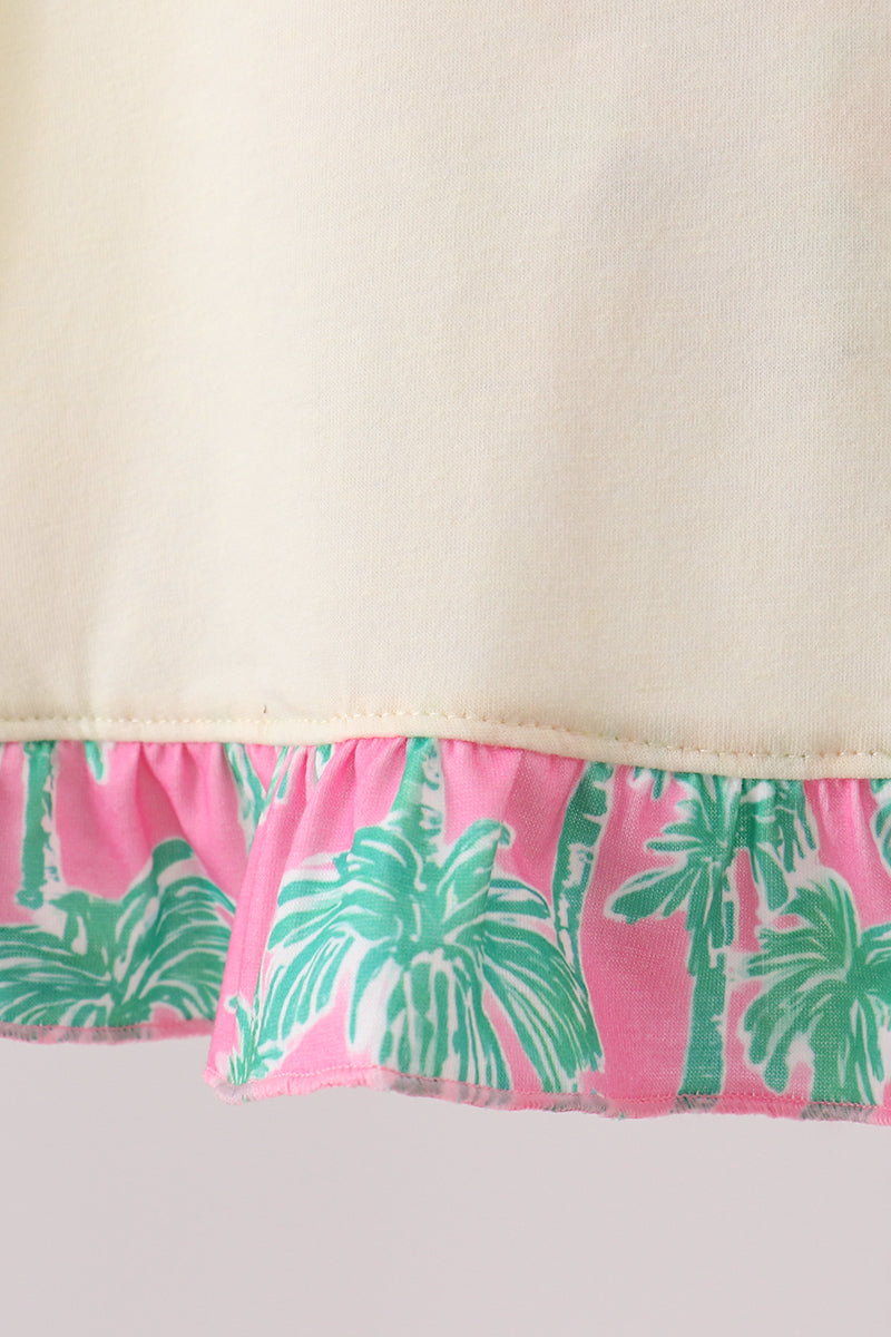 Palm Tree Embroidered Bloomer Set