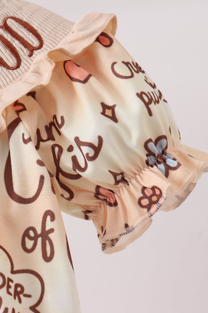 Child of God Smocked Ruffle Bubble