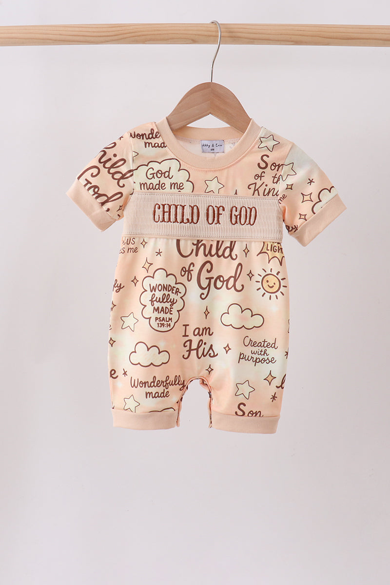 Child of God Smocked Romper