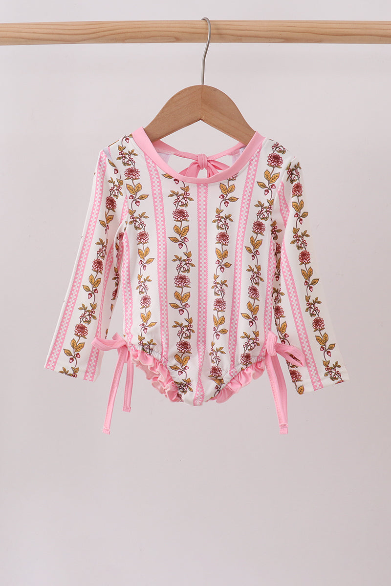 Pink Garden Ruffle Rashguard