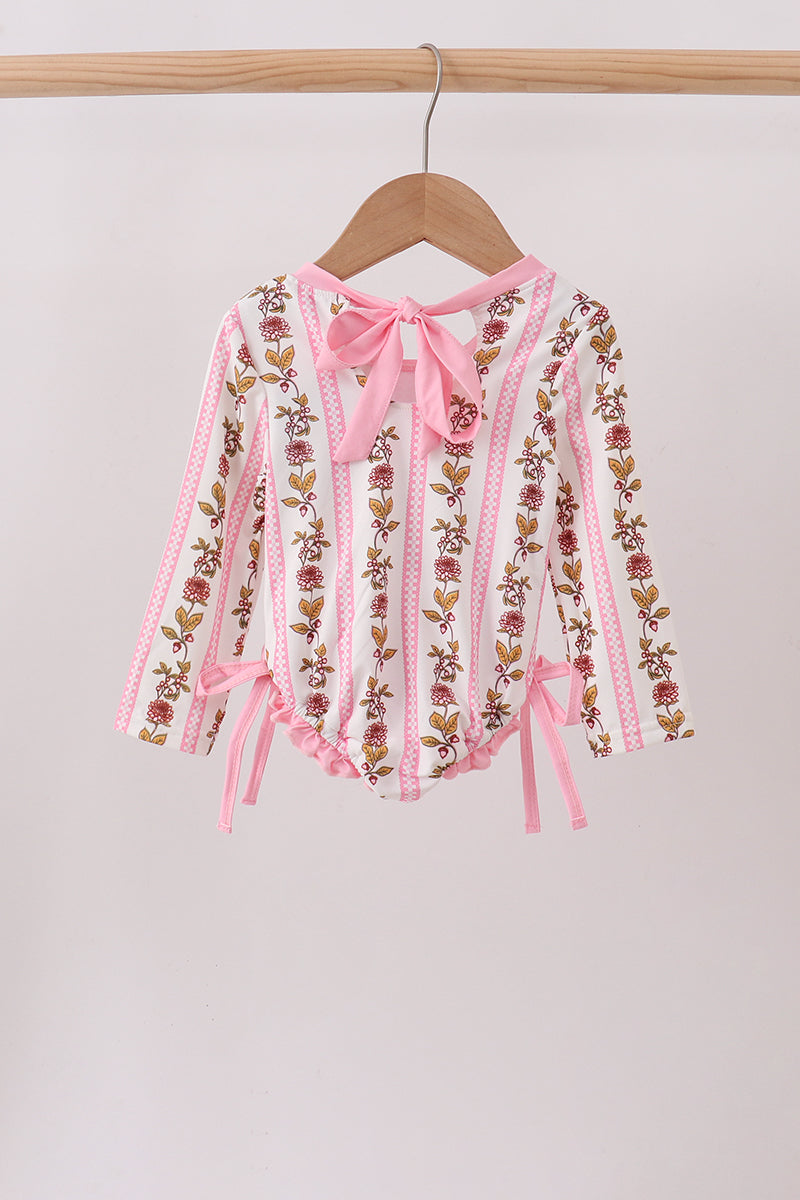 Pink Garden Ruffle Rashguard