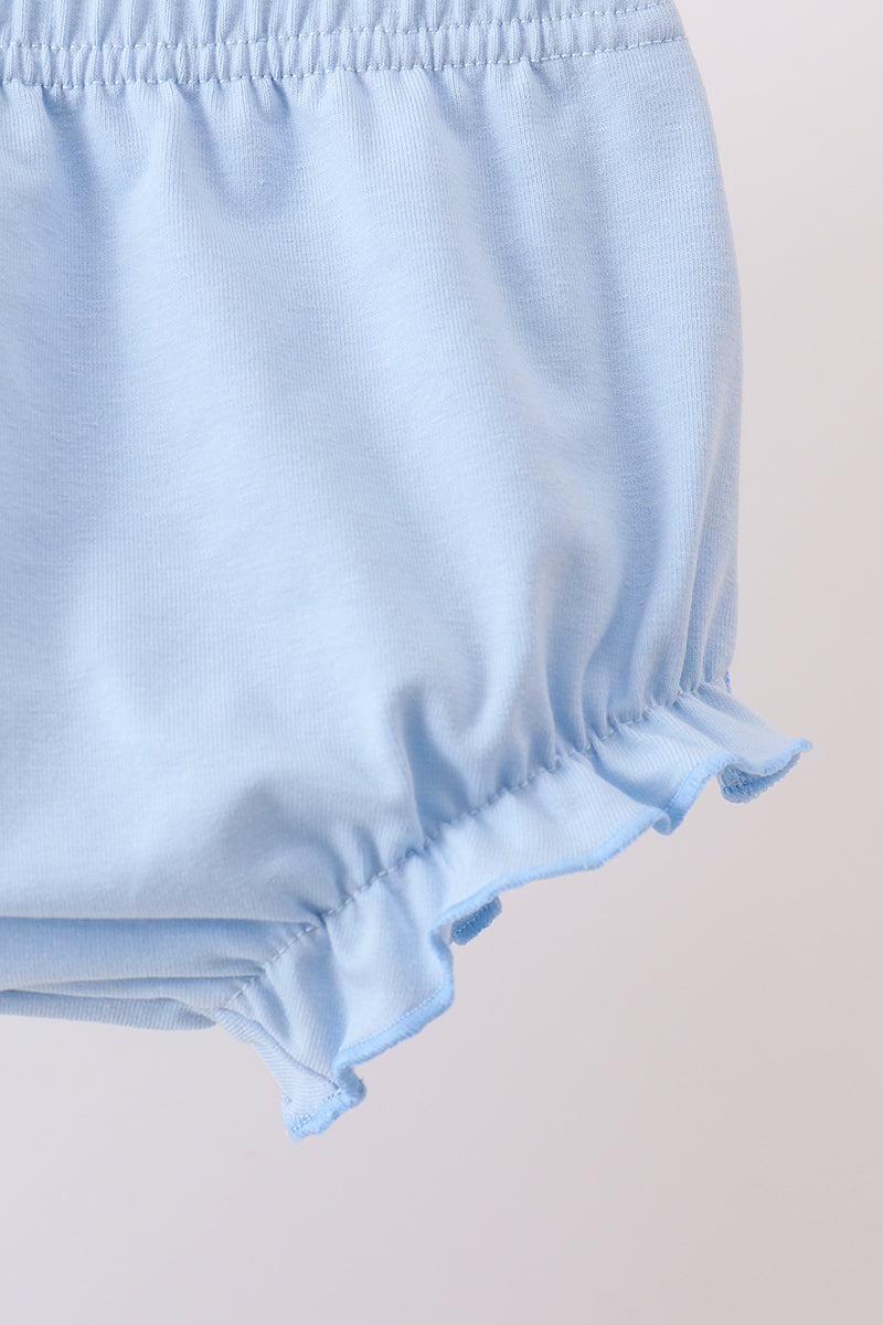 Blue Shells Embroidered Bloomer Set