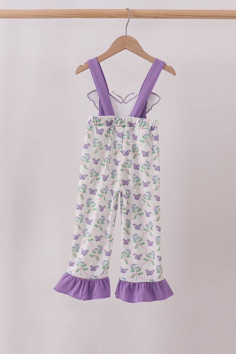 Purple Butterfly Applique Jumpsuit