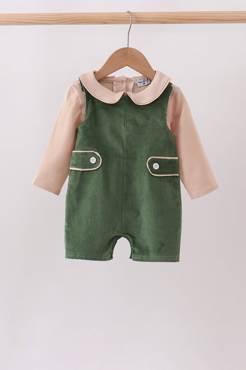 Green Corduroy Jon Jon Set
