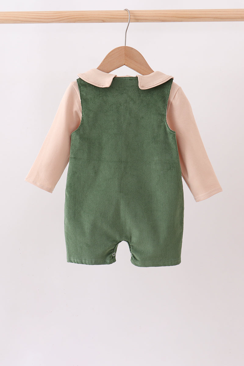 Green Corduroy Jon Jon Set