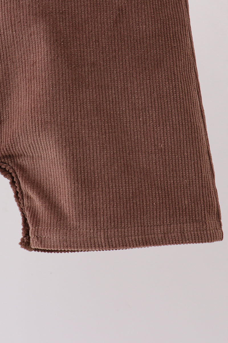 Brown Corduroy Jon Jon Set