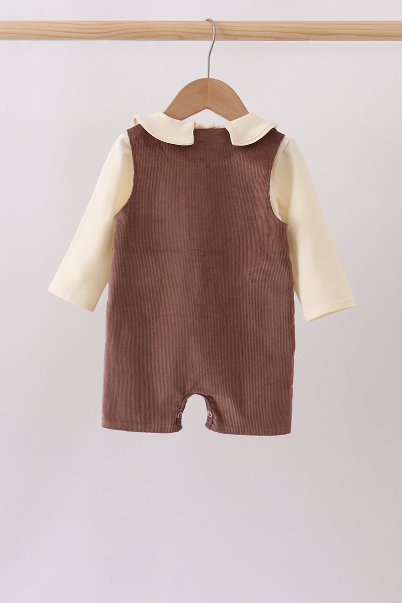 Brown Corduroy Jon Jon Set