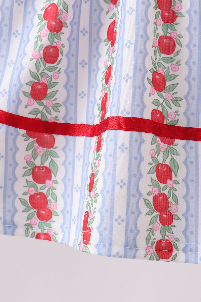 Red Apple Embroidered Bloomer Set