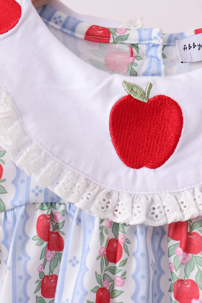 Red Apple Embroidered Set